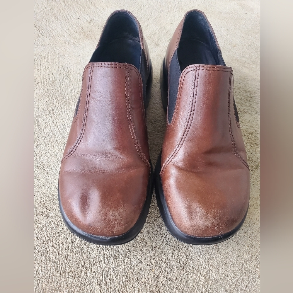 Womens dansko 39 size 9 clogs slip on chunky leather brown comfort nursing work - Picture 6 of 11